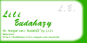 lili budahazy business card